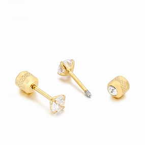 Wholesale Round Zircon Fine Needle Earring