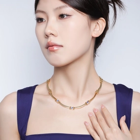 Wholesale Round Zircon Luxury Necklace