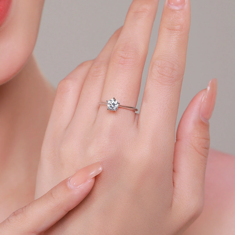 Wholesale S925 Niche Simple Temperament Versatile Super Shiny Sterling Silver Ring