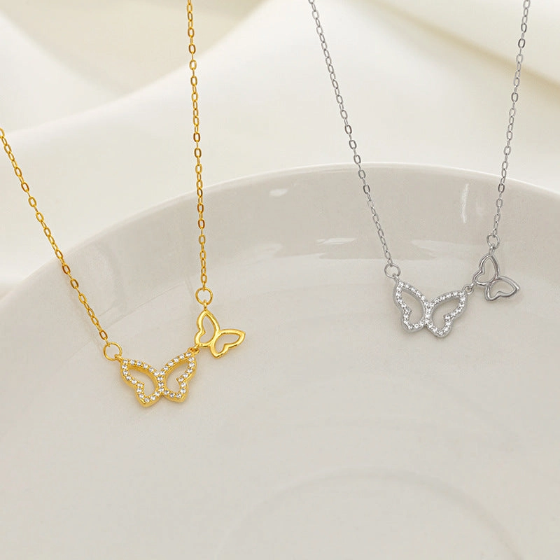 Wholesale S925 Silver Butterfly Necklace