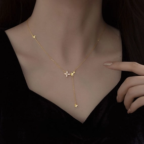 Wholesale S925 Silver Butterfly Necklace