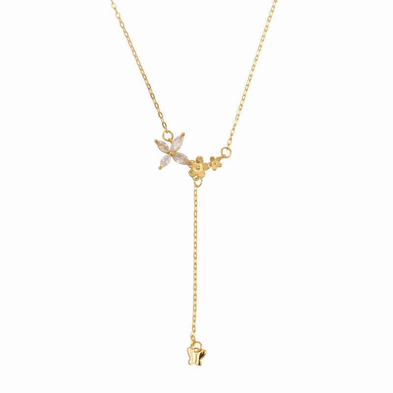 Wholesale S925 Silver Butterfly Necklace