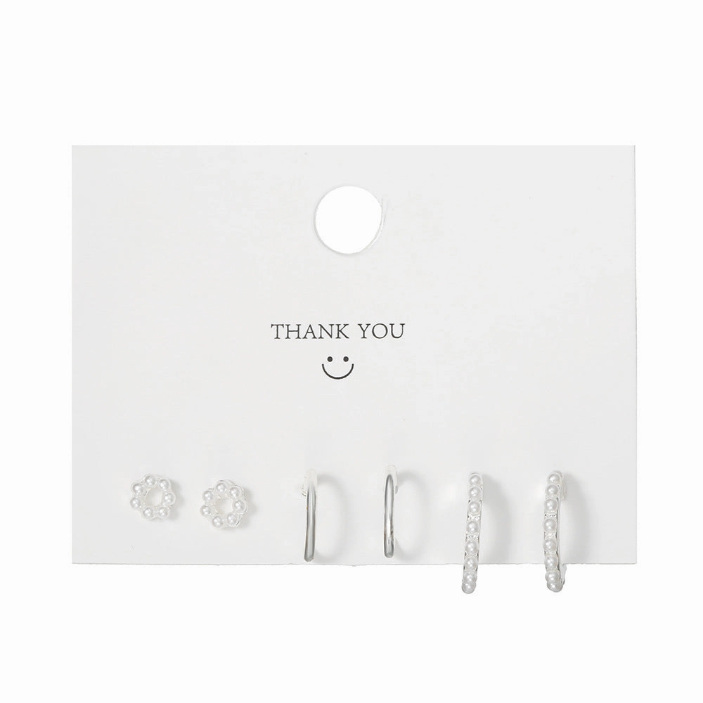 Wholesale S925 Silver Needle Geometric C Ring Circle Alloy Earrings