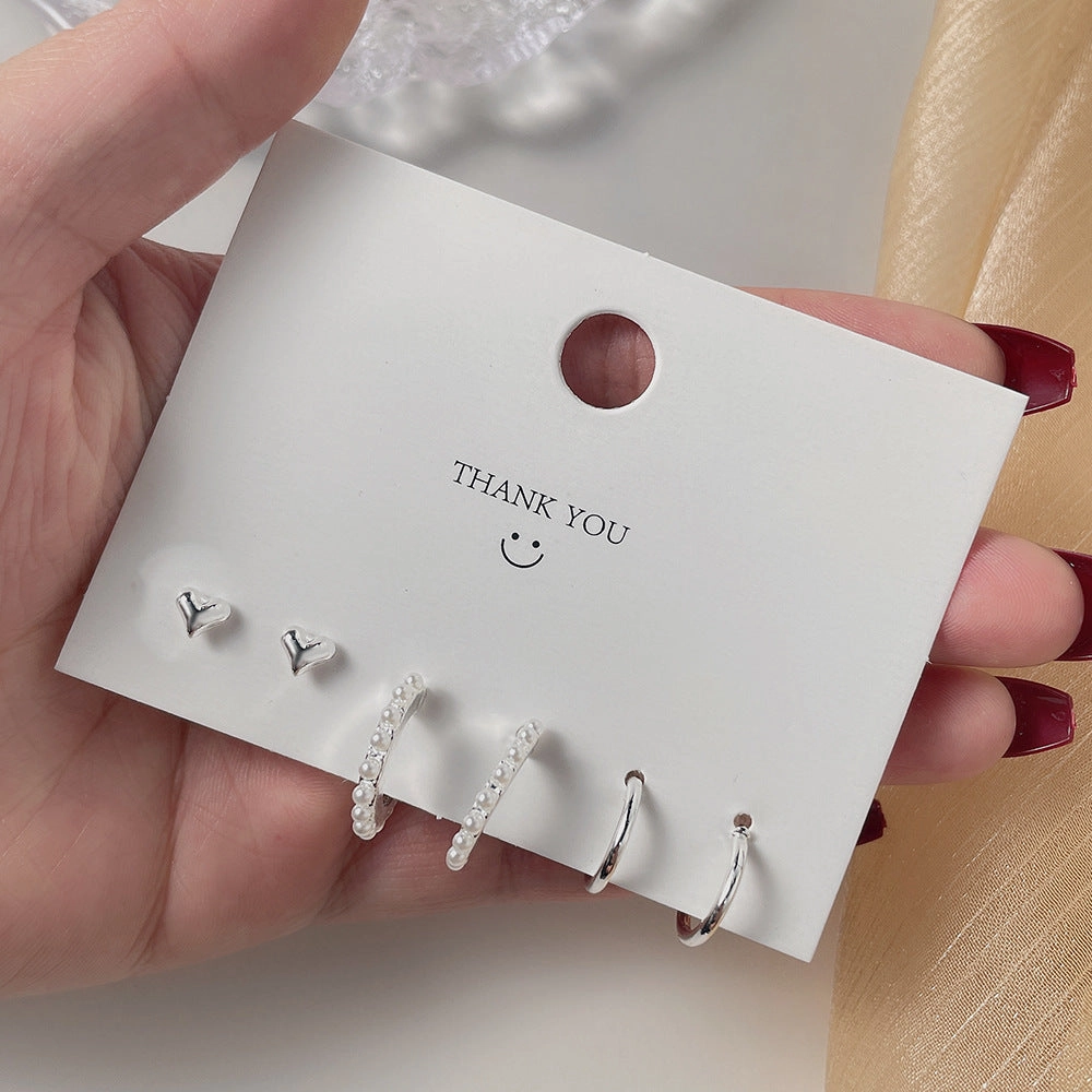 Wholesale S925 Silver Needle Geometric C Ring Circle Alloy Earrings