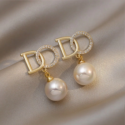 Wholesale S925 Silver Needle Pearl Earrings
