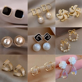 Wholesale S925 Silver Needle Pearl Earrings