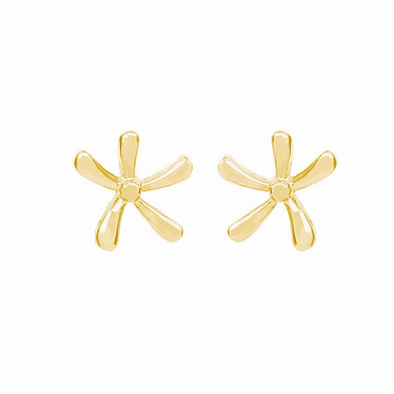 Wholesale s925 silver needle real gold electroplated gold copper inlaid zircon earrings