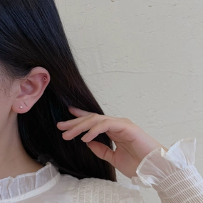 Wholesale S925 Silver Needle Small Earrings Set