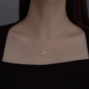 Wholesale S925 Silver Rose Necklace
