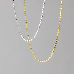 Wholesale S925 Silver Simple Smooth Round Necklace