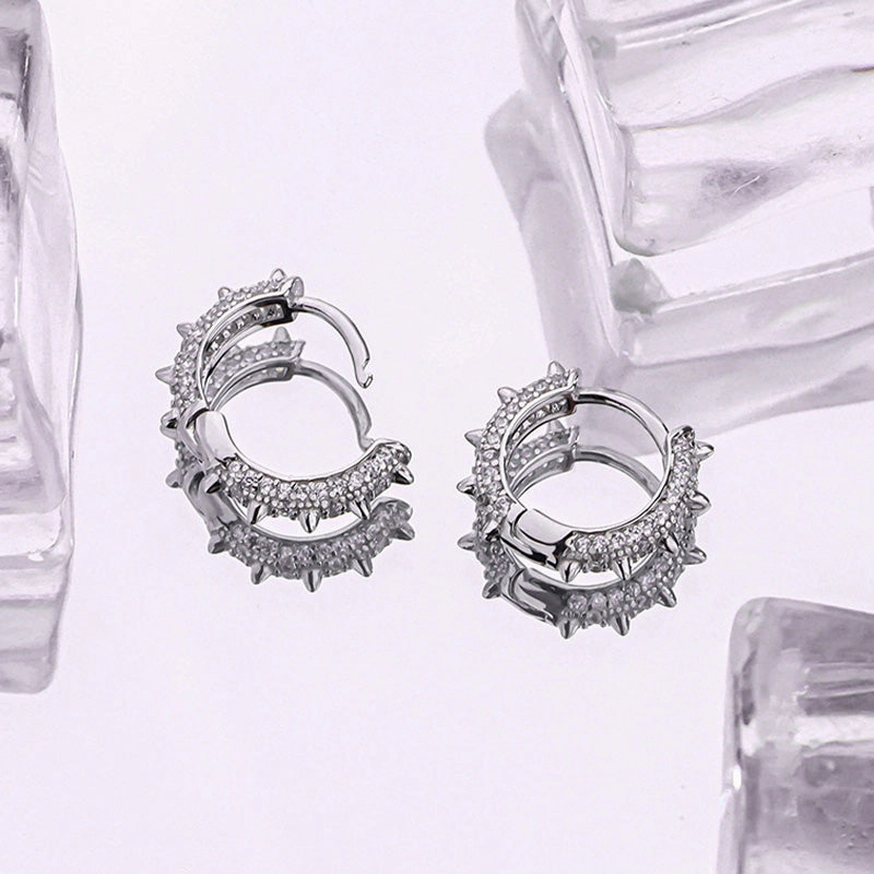 Wholesale S925 Silver Stud Stud Earrings With Diamonds OLY-ES-EXE004