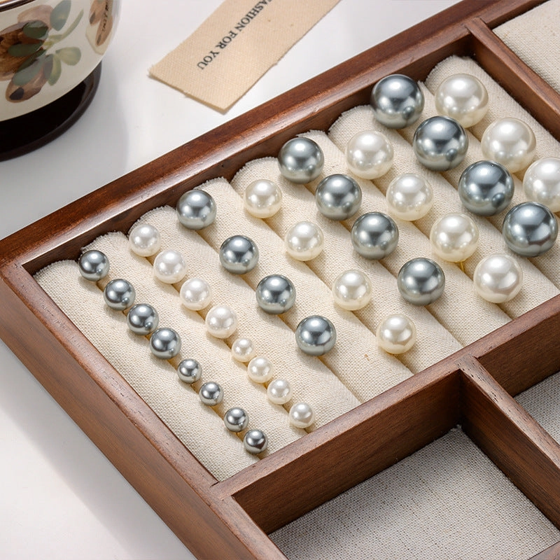 Wholesale S925 Sterling Silver Earrings with Large Pearl Vintage Earrings