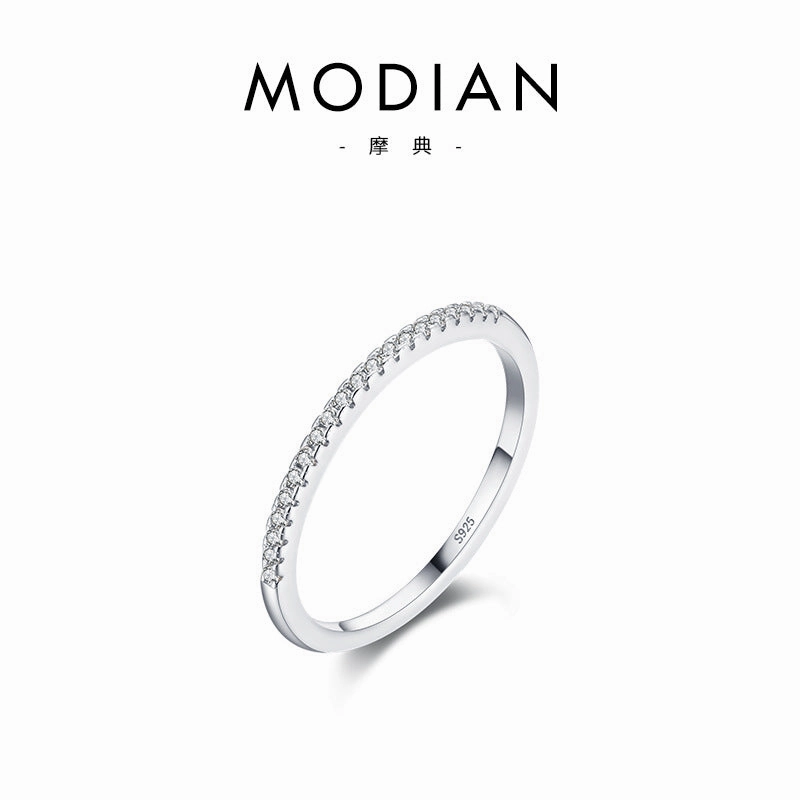 Wholesale S925 Sterling Silver Fashion Zircon Thin Ring
