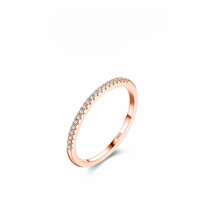 Wholesale S925 Sterling Silver Fashion Zircon Thin Ring