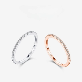 Wholesale S925 Sterling Silver Fashion Zircon Thin Ring