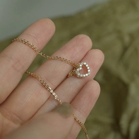 Wholesale S925 Sterling Silver Love Necklace Clavicle Chain