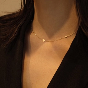 Wholesale S925 Sterling Silver Love Necklace Clavicle Chain