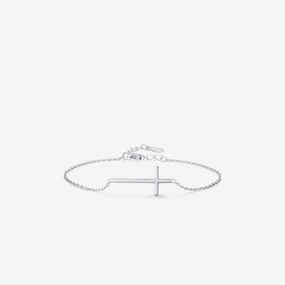 Wholesale S925 Sterling Silver Mirror Design Sense Cross Bracelet OLY-BT-MoD007