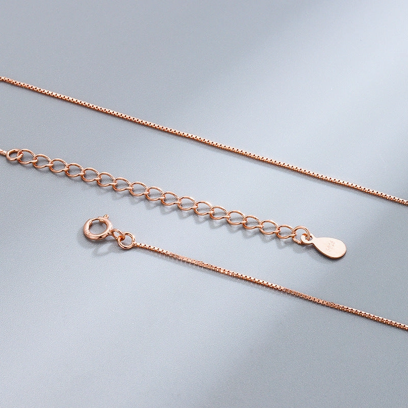 Wholesale S925 Sterling Silver Pendant Free Single Chain Box DIY Clavicle Chain