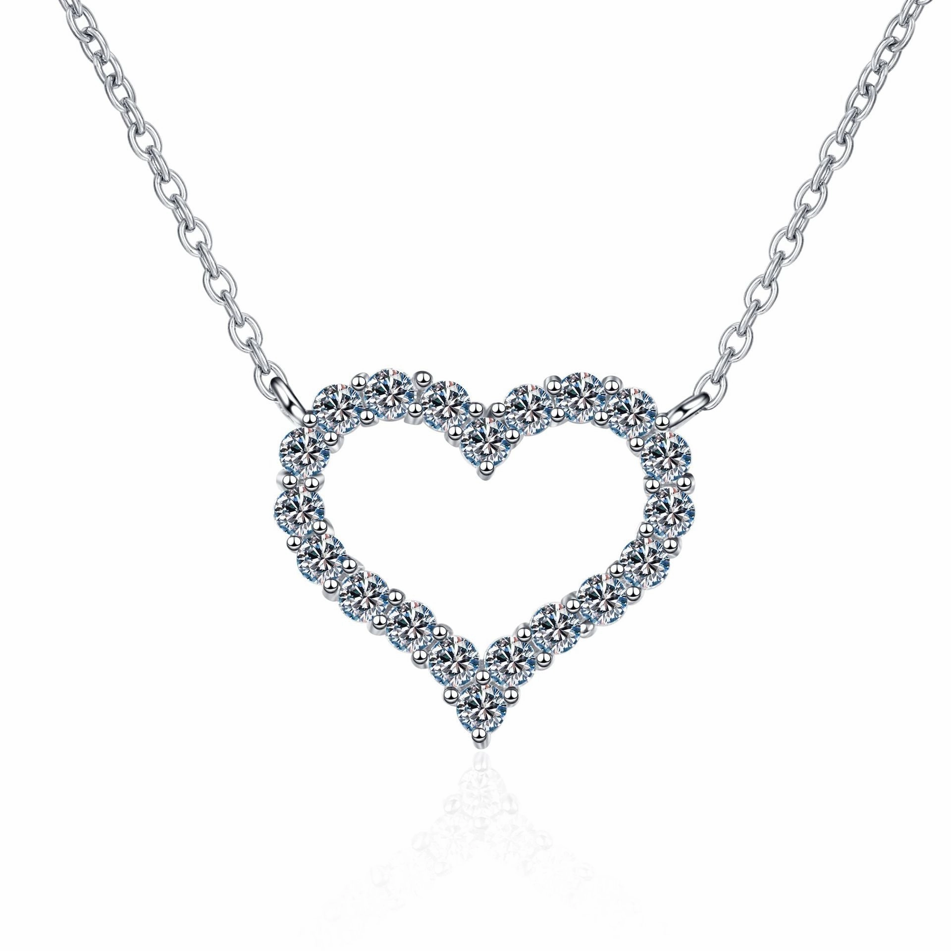 Wholesale S925 Sterling Silver Plated Pt950 Gold Love Necklace