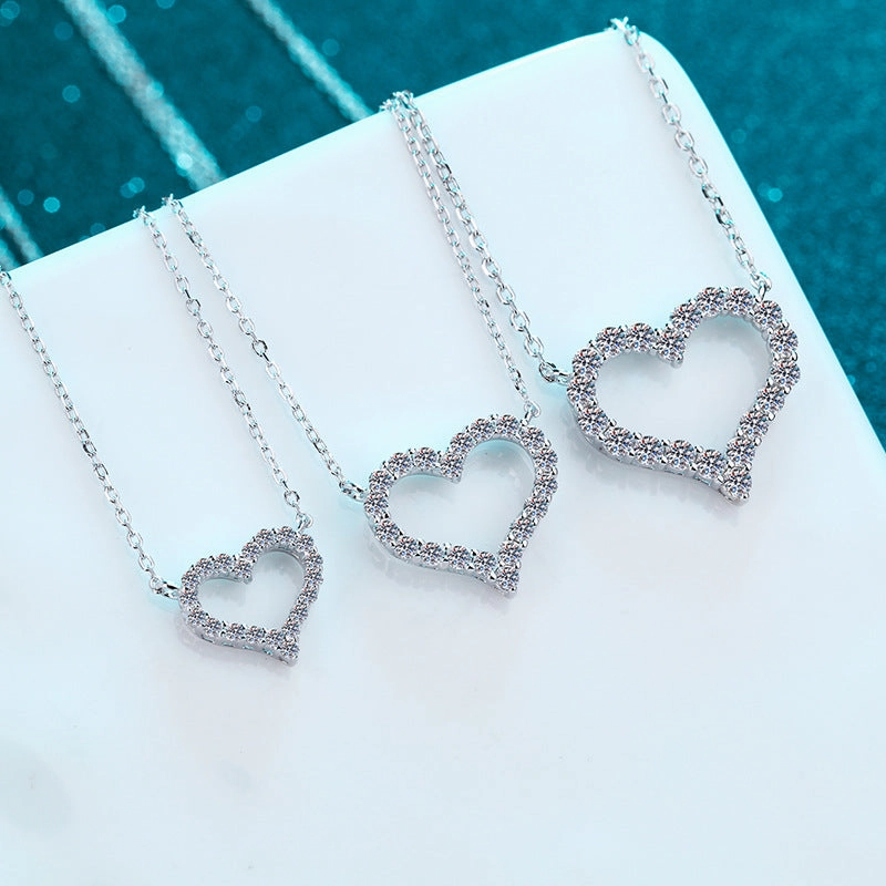 Wholesale S925 Sterling Silver Plated Pt950 Gold Love Necklace