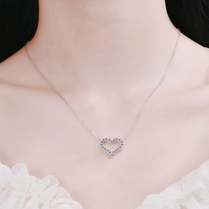 Wholesale S925 Sterling Silver Plated Pt950 Gold Love Necklace