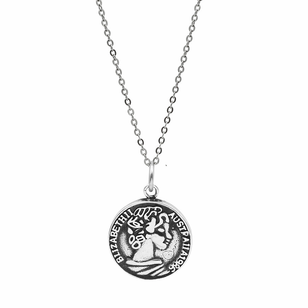Wholesale S925 Sterling Silver Portrait Medal Clavicle Necklace