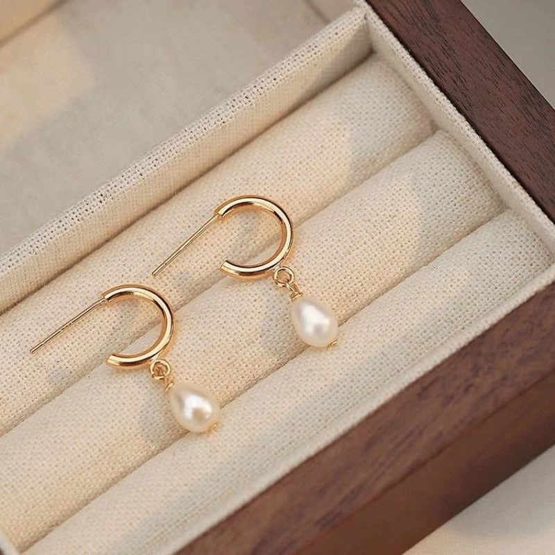 Wholesale S925 Sterling Silver Simple Freshwater Pearls