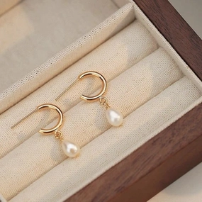 Wholesale S925 Sterling Silver Simple Freshwater Pearls
