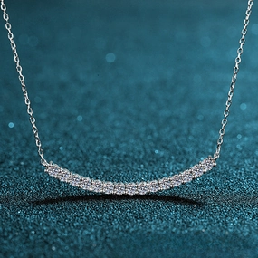 Wholesale S925 Sterling Silver Smiley Face Necklace