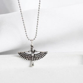 Wholesale S925 Sterling Silver Wings Angel Pendant Necklace Clavicle Necklace