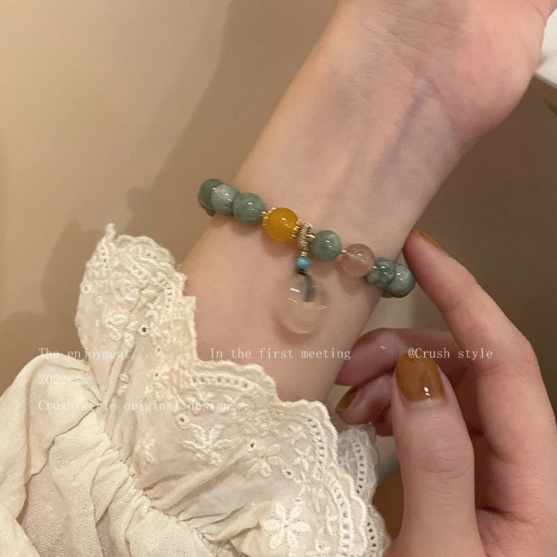 Wholesale Safety Buckle Beaded Alloy Bracelet