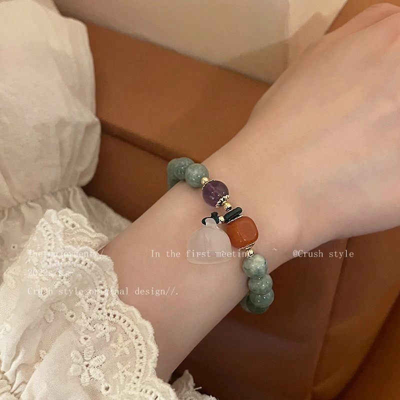 Wholesale Safety Buckle Beaded Alloy Bracelet