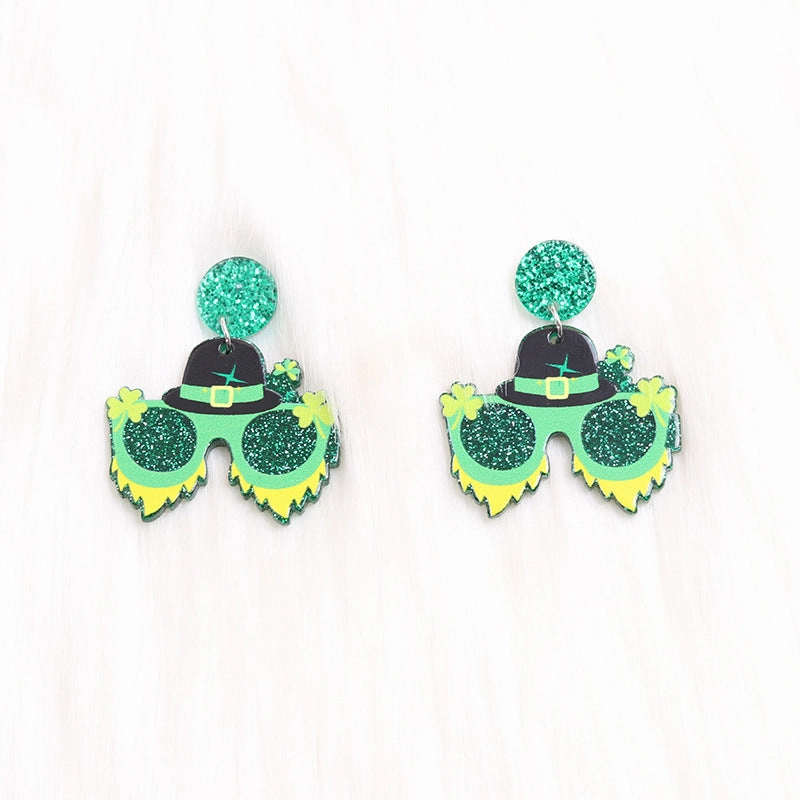 Wholesale Saint Patrick Sunglasses and Acrylic Earrings