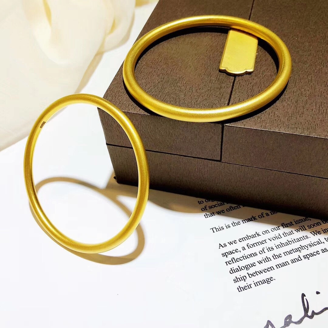 Wholesale Sand Gold Matte Brass Bracelet