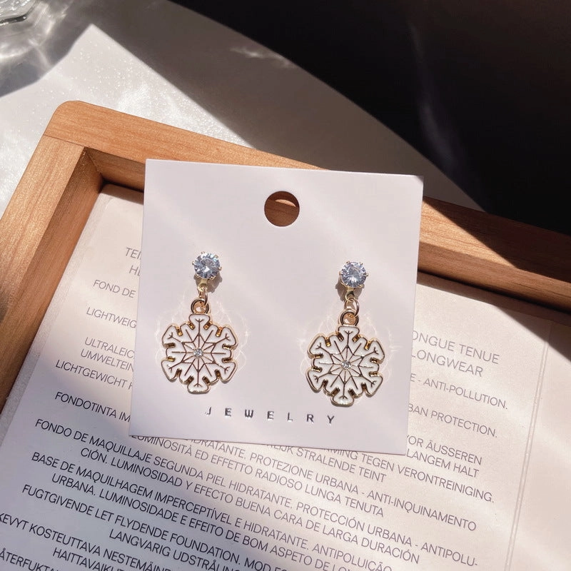 Wholesale Santa Claus Elk Wreath with Diamond Resin Earrings