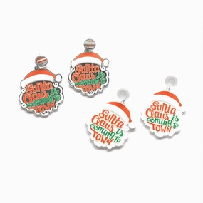 Wholesale Santa Claus Hat Acrylic Earrings