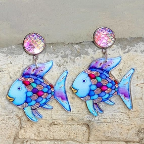 Wholesale Sea Animals Acrylic Earrings