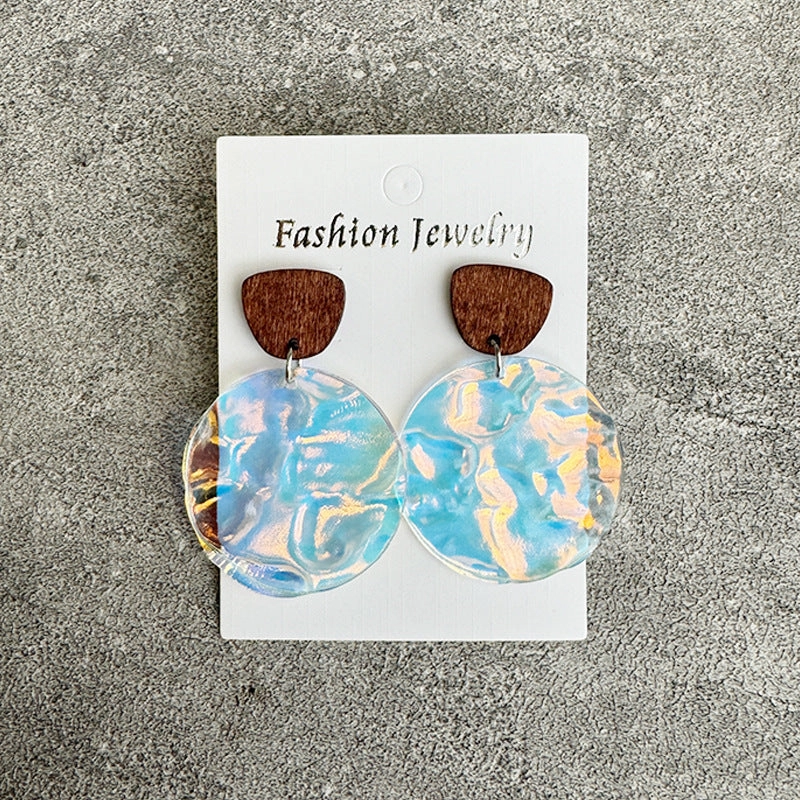 Wholesale Sea Turtle Water Drop Ocean Ripple Acrylic Fashion Earrings