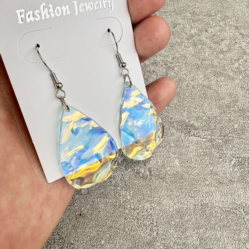 Wholesale Sea Turtle Water Drop Ocean Ripple Acrylic Fashion Earrings