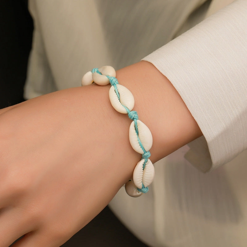 Wholesale Seashells Hand Woven Alloy Bracelet