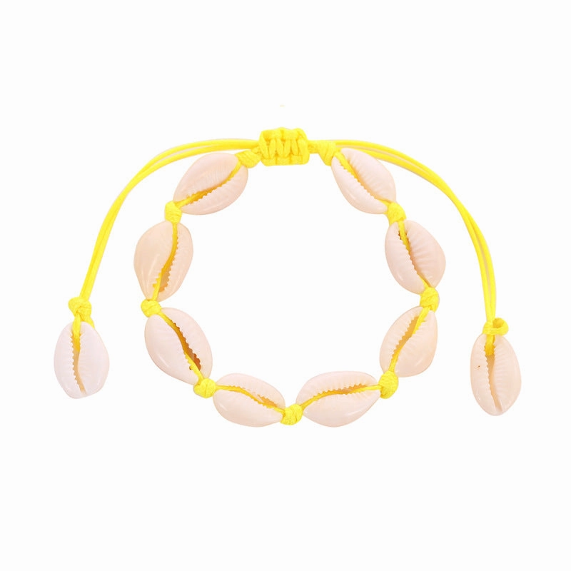 Wholesale Seashells Hand Woven Alloy Bracelet