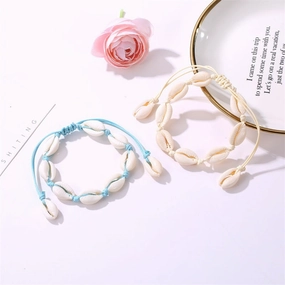 Wholesale Seashells Hand Woven Alloy Bracelet