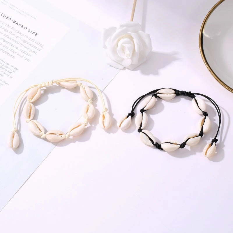 Wholesale Seashells Hand Woven Alloy Bracelet
