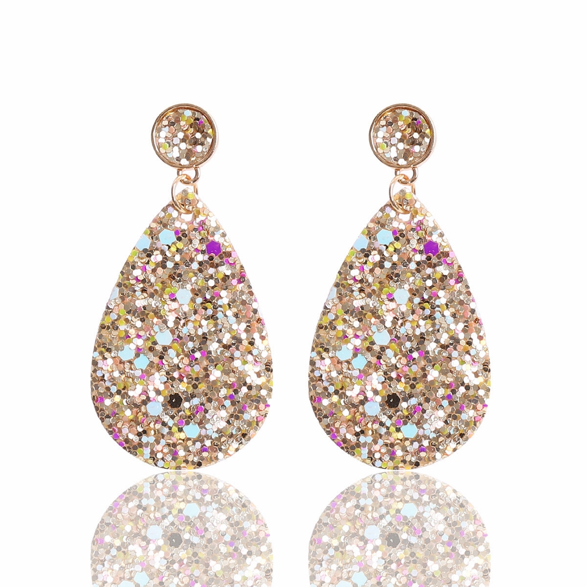 Wholesale Sequin Leather Earrings