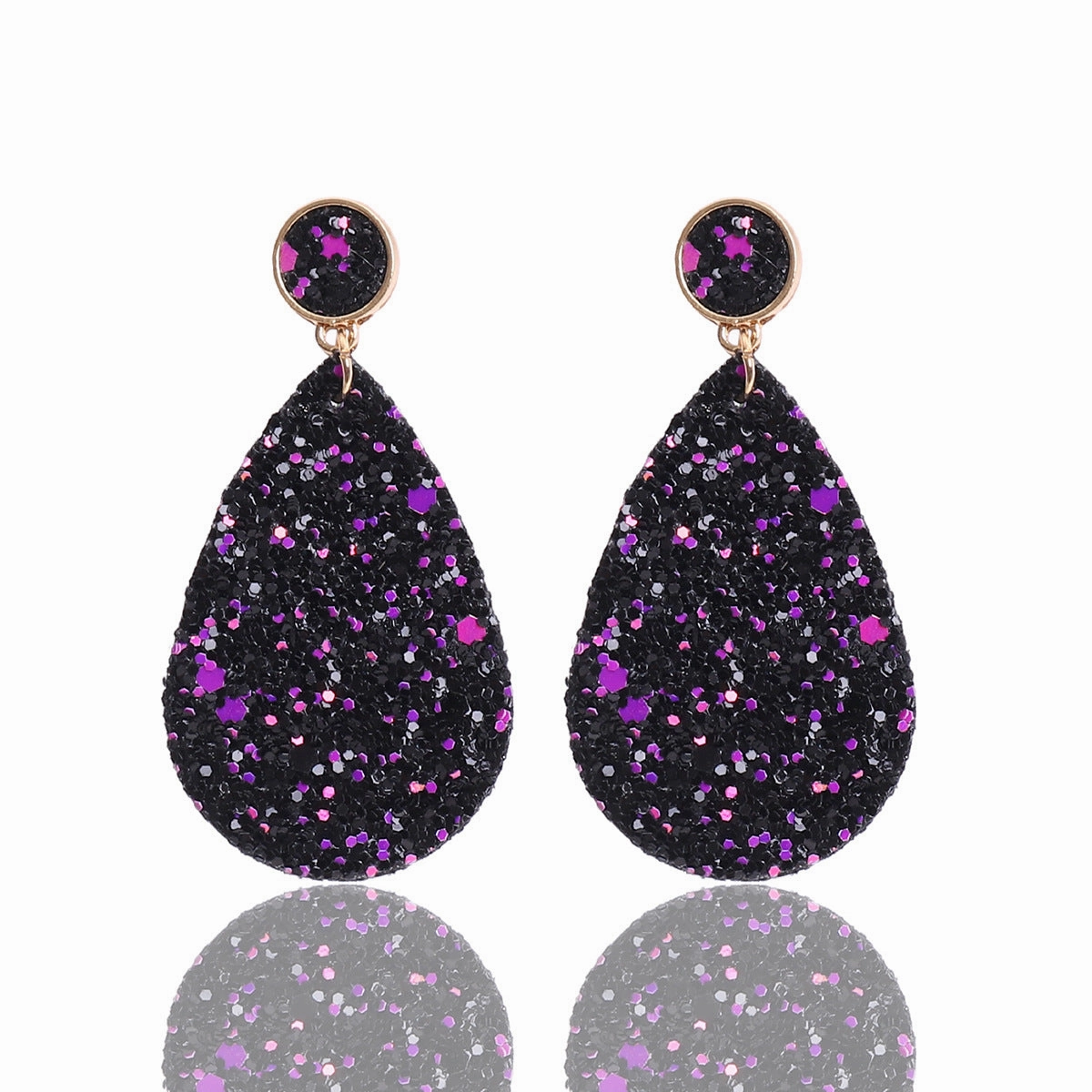 Wholesale Sequin Leather Earrings