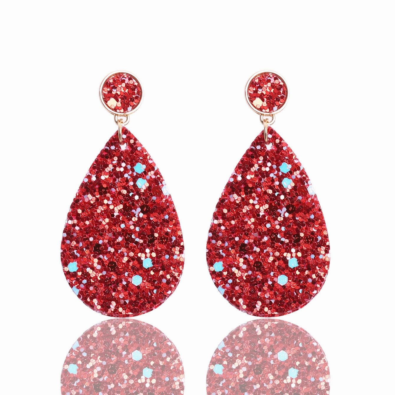 Wholesale Sequin Leather Earrings