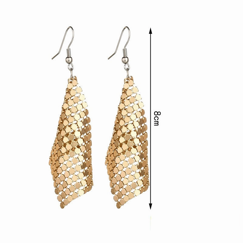 Wholesale Sequin Statemente Aluminum Earrings