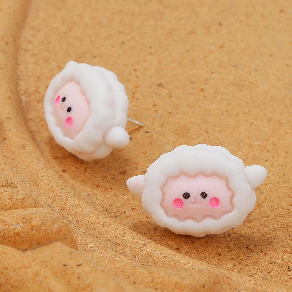 Wholesale Sheep Frogs Elephant Resin Earrings