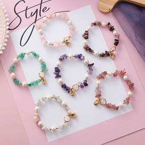 Wholesale Shell Pearl Glass Beaded Bracelet